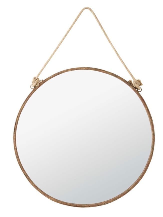 Moda Espejo de metal con efecto oxidado Al. 70 cm | Maisons du Monde