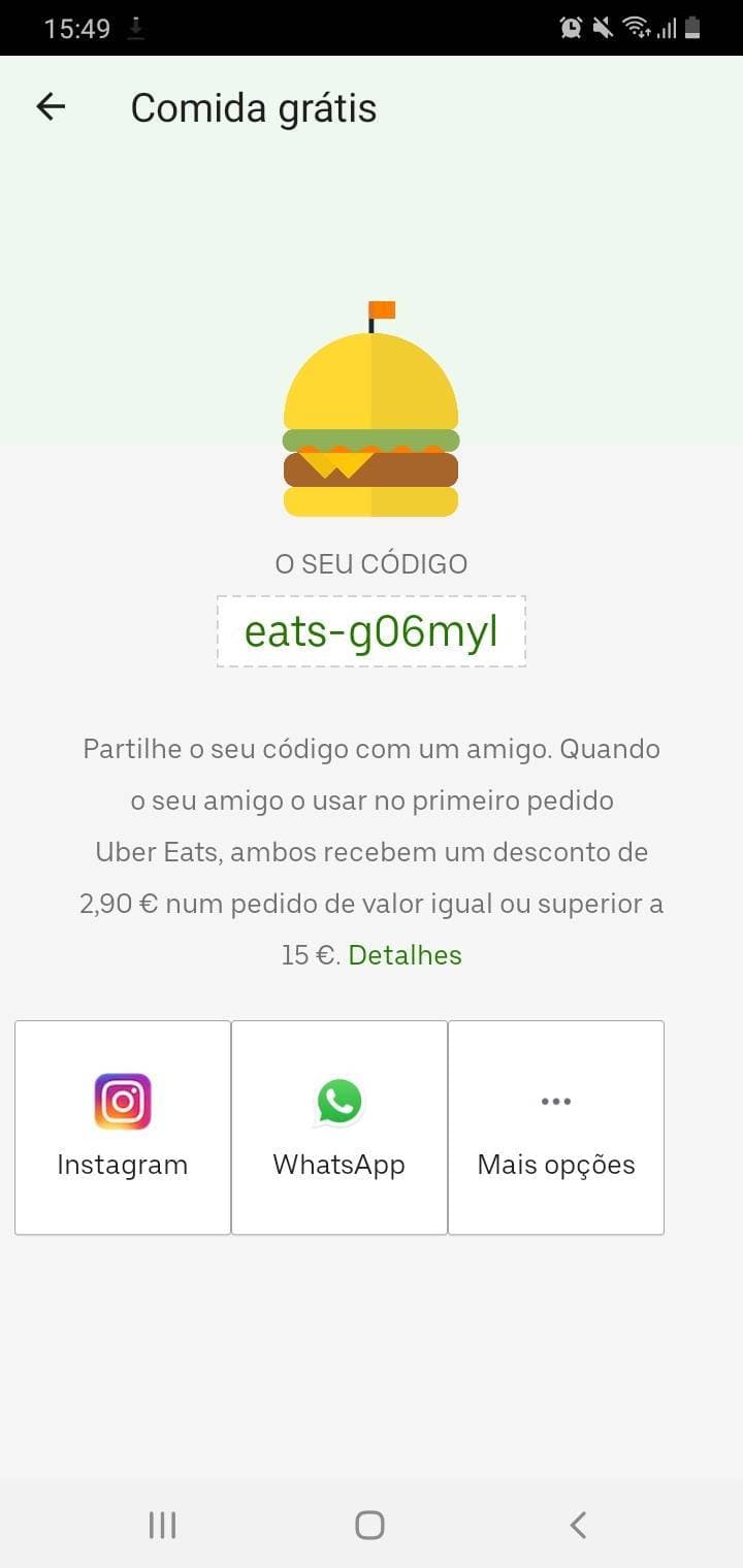 App Uber Eats: Entregas de comida