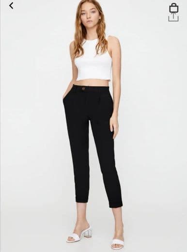 Moda Calças Tailored Fit Pull and Bear 