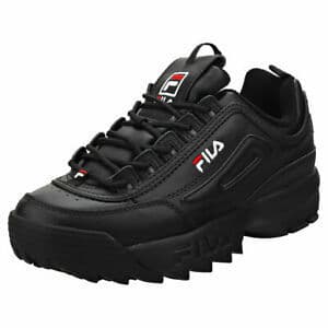 Fashion Fila Disruptor 2 Premium Mujeres Zapatillas Black White Red