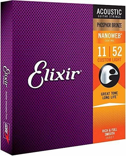 Place Elixir 16027 - Juego de cuerdas para guitarra acústica de fósforo/bronce