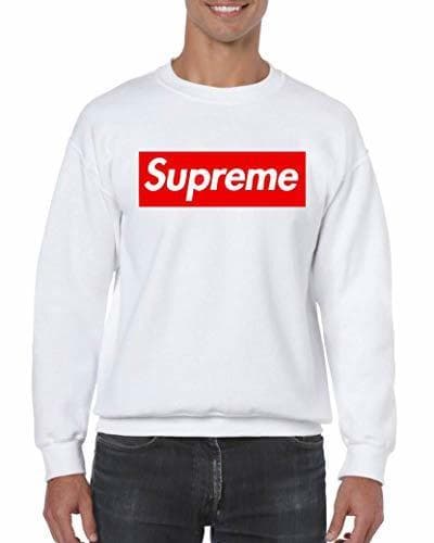 Moda Camiseta Moderna Sudadera Manga Larga Supreme Negro M