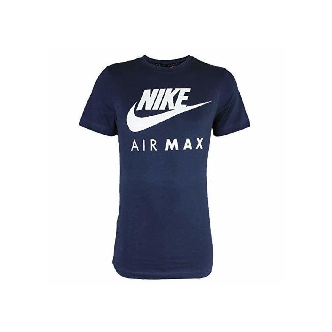 Producto Nike Air MAX tee Hombre Camiseta Algodón T-Shirt Deportiva Fitness Azul/Blanco, Tamaño