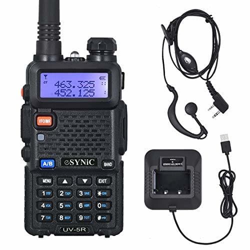 Electrónica eSynic UV-5R Walkie Talkie 128 Canales VOX 400MHz-480MHz VHF/UHF Banda Dual con