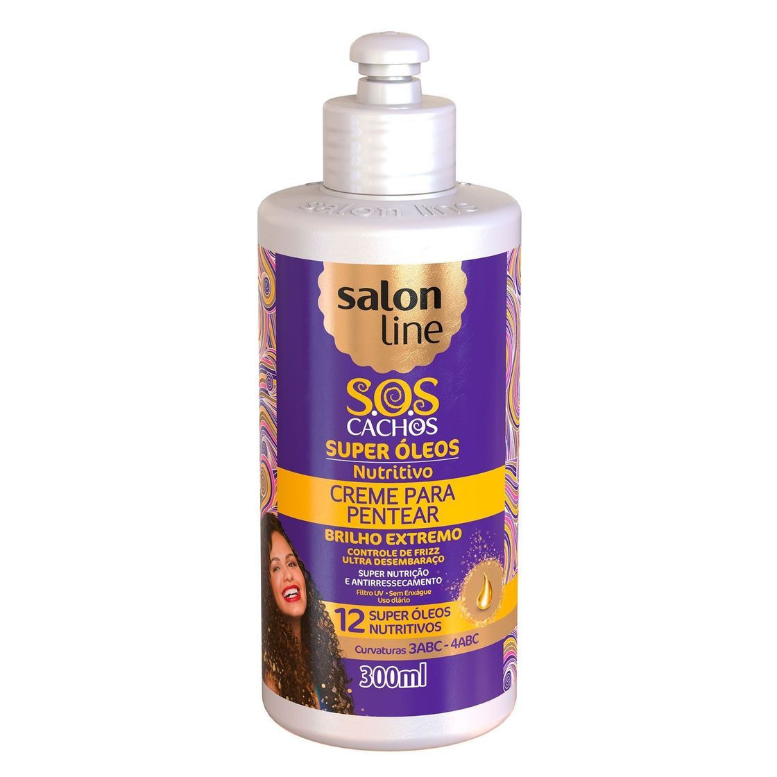 Fashion Creme Para Pentear S.O.S Cachos Super Óleos Salon Lina 300ml -