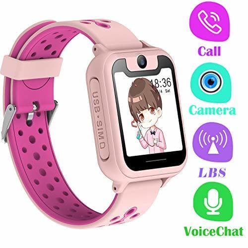 Electronic PTHTECHUS Telefono Reloj Inteligente LBS Niños - Smartwatch con Localizador LBS Juegos