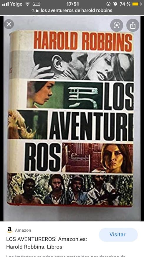 Book Los aventureros de Harold Robbins