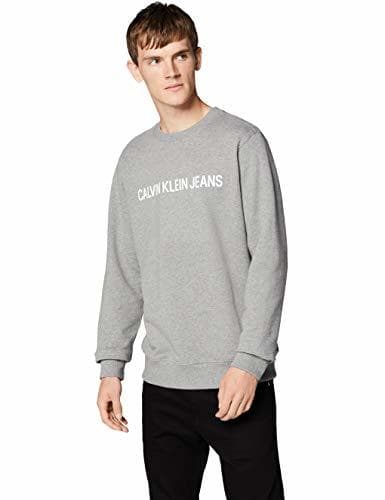 Moda Calvin Klein Core Institutional Logo Sweatshirt Sudadera, Gris