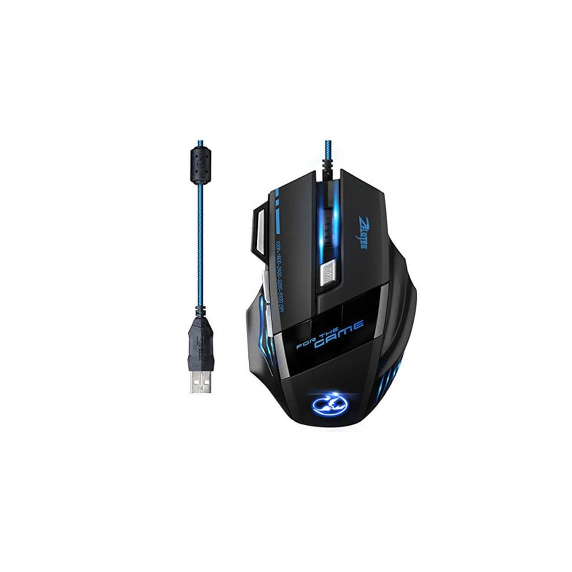 Electronic [Versión Actualizada] TOPELEK Ratón Gaming con Cable Profesional USB 5500 DPI con