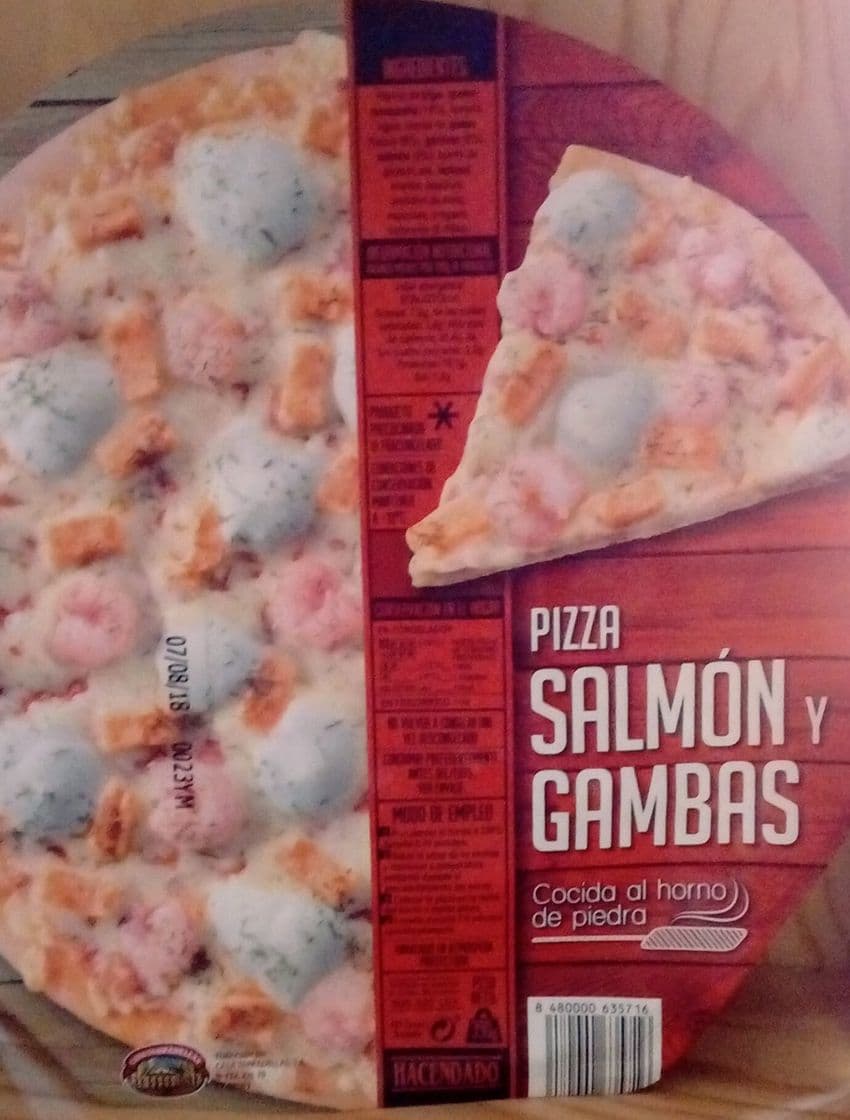 Product Pizza salmón y gambas