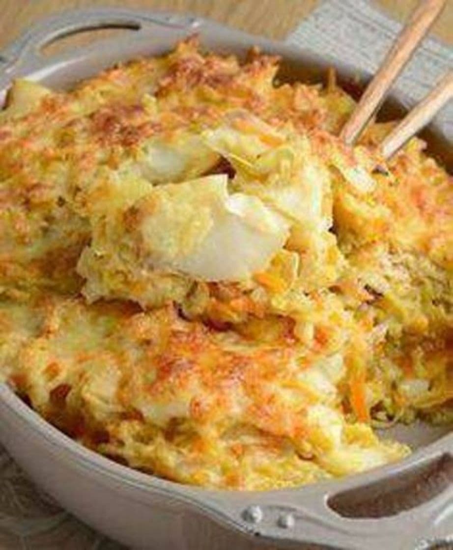 Fashion Bacalhau de legumes gratinado