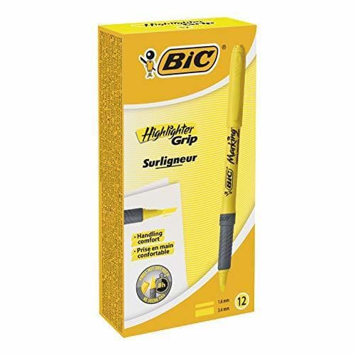 Product BIC Highlighter Grip Marcadores punta biselada Ajustable - Amarillo