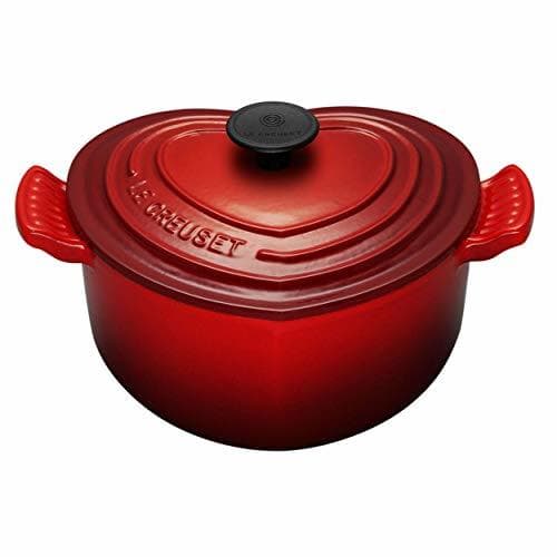 Home Le Creuset - Cacerola con forma de corazón de hierro colado esmaltado