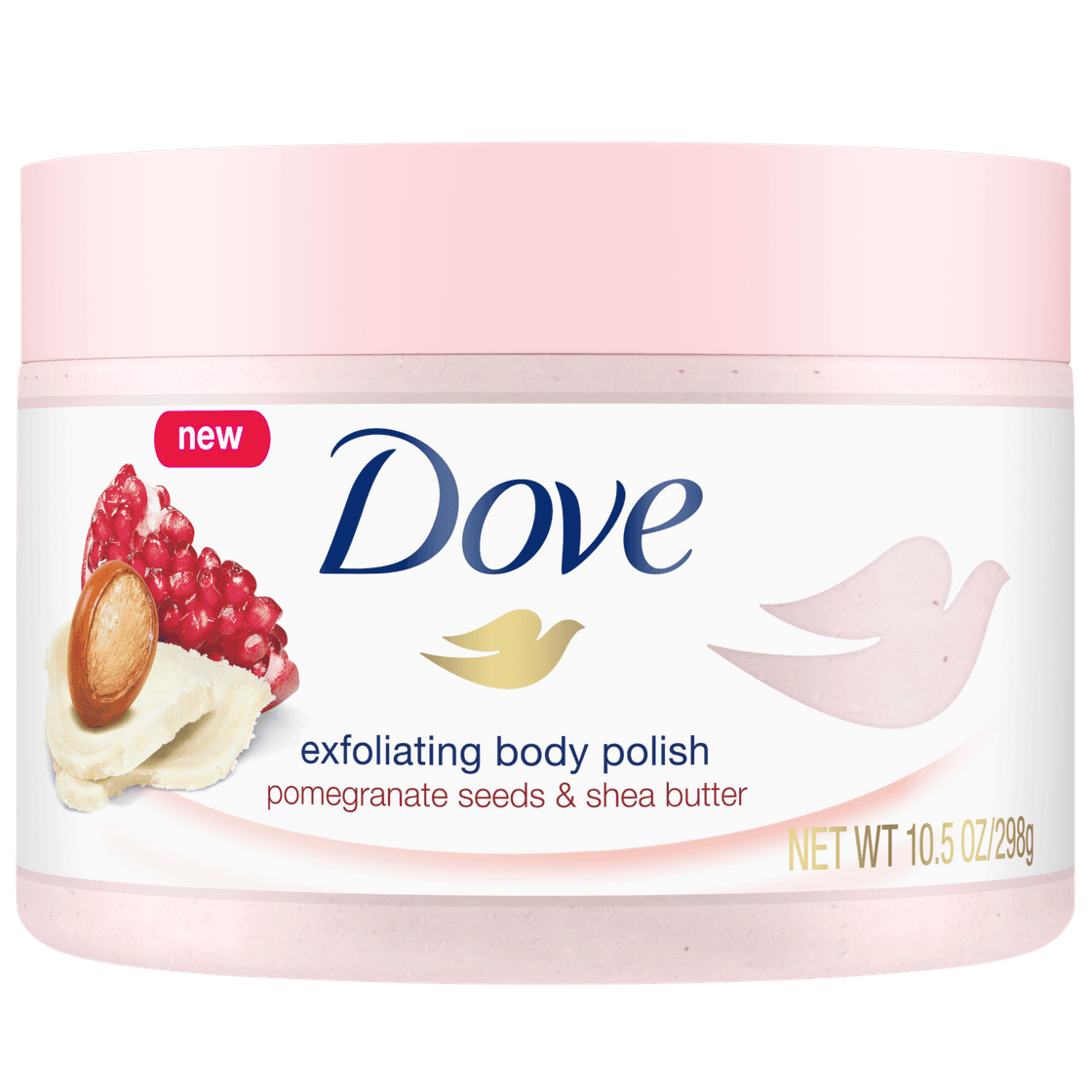 Fashion Dove Exfoliating Body Polish Pomegranate Seeds & Shea Butter Dove