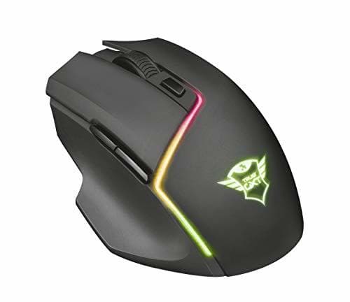 Electrónica Trust GXT 161 Disan - Ratón inalámbrico gaming RGB con batería recargable