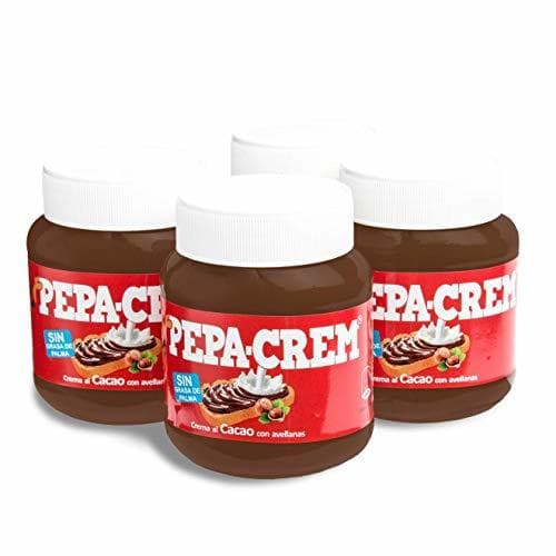 Producto Pepa-Crem. Crema de cacao con avellanas para untar. Sin Aceite de Palma