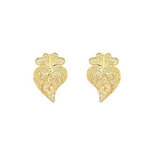 Product Pendientes de mujer «Corazón de Viana» de filigrana portuguesa en Plata de