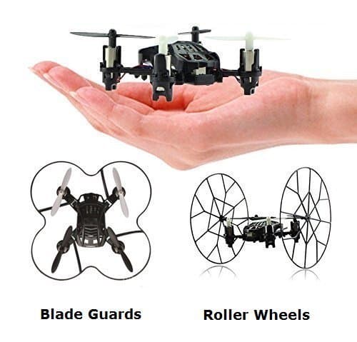 Producto Top Race Micro-Drone Quadcopter de 4 canales con ruedas