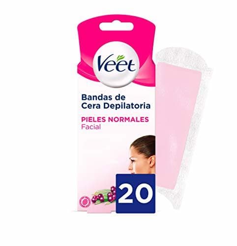 Belleza Veet Bandas de Cera Fria Depilatoria para Depilación Facial con Manteca de