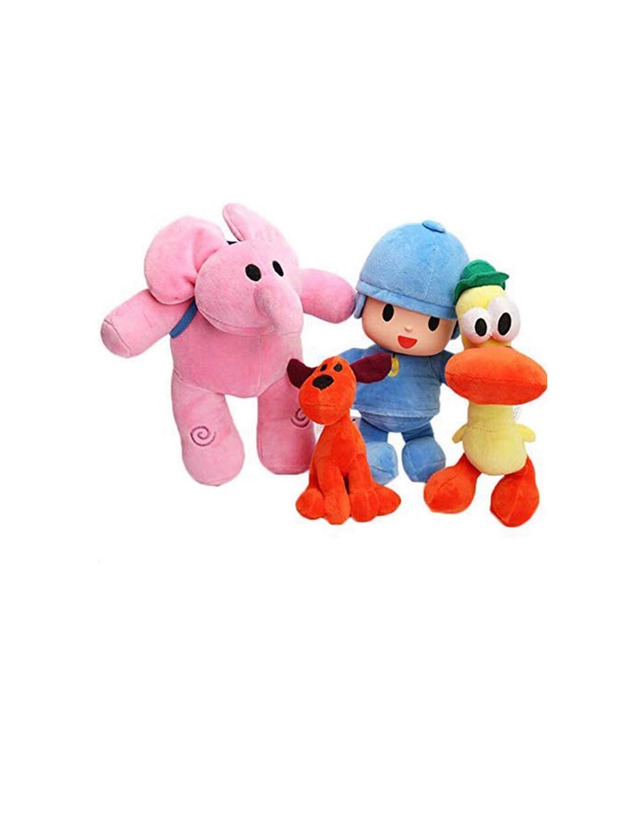 Producto Set de 4 muñecos de Peluche Pocoyo Elly Pato Loula