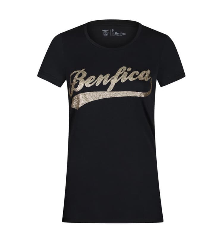 Moda T-SHIRT PRETA E DOURADA BENFICA