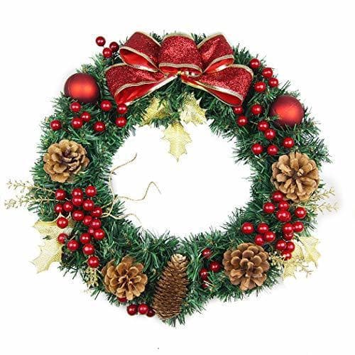 Producto Bageek Corona de Navidad Adornos Navideños Guirnalda Puerta 30cm Navidad Fiesta Regalo