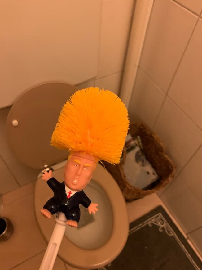 Place Fnsky 1 Pcs Donald Trump Toilet Bowl Brush Funny Gag Gift Toilet