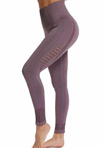 Producto FITTOO Leggings Sin Costuras Corte de Malla Mujer Pantalon Deportivo Alta Cintura