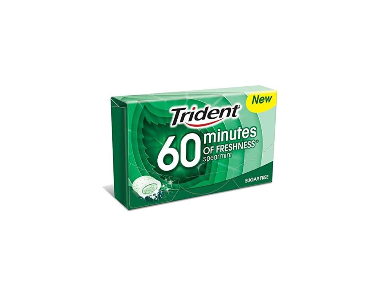 Product Trident 60 Minutos Chicles Masticables Hierbabuena - Pack de 16 unidades de