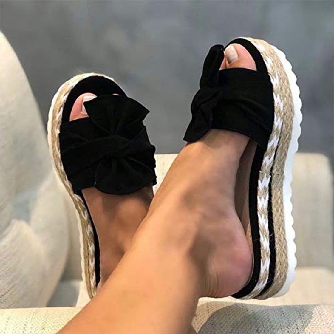 Fashion MEIZHEN Zapatilla de Plataforma con cuña para Mujer