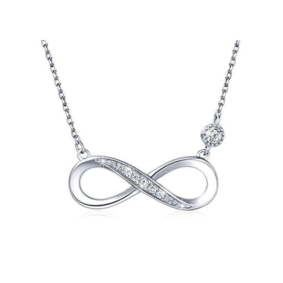 Moda Collana in argento sterling 925 - Billie Bijoux"Infinito amore" Infinito Cuore Pendente