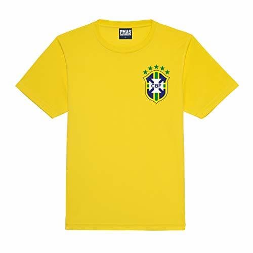 Lugar Print Me A Shirt Camiseta de Futbol Equipo de Brazil Brasil Personalizable