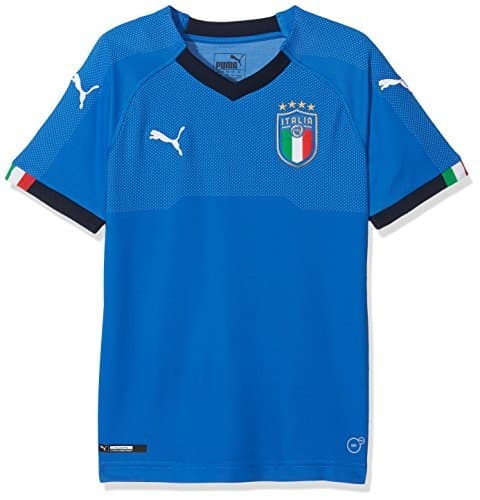 Lugar PUMA FIGC Italia Kids Home Shirt Replica SS Camiseta, Niños, Azul