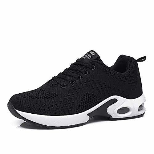 Fashion Zapatillas Deportivas de Mujer Air Cordones Zapatillas de Running Fitness Sneakers 4cm