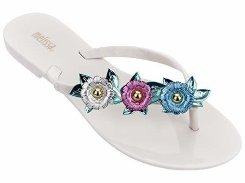 Lugar MELISSA Harmonic Garden Chrome Chanclas Femmes Blanco/Multicolor