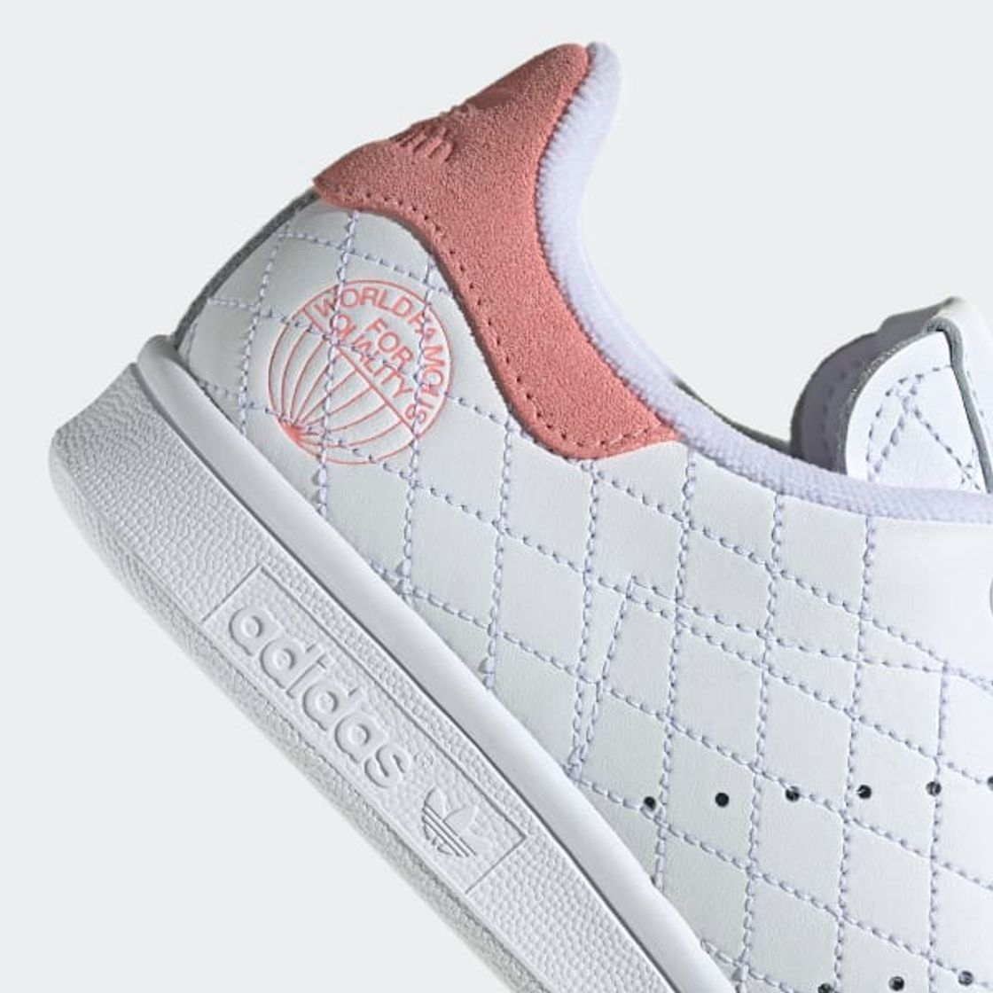 Fashion Women's Stan Smith Cloud White and Glory Pink Shoes | adidas US