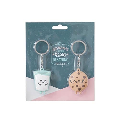 Home Mr. Wonderful Set de 2 llaveros Mr.Wonderful Galleta y Vaso parejasque Son