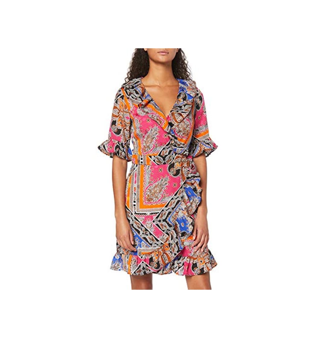 Product Marca Amazon - find. Vestido de Flores con Volantes Mujer, Multicolor