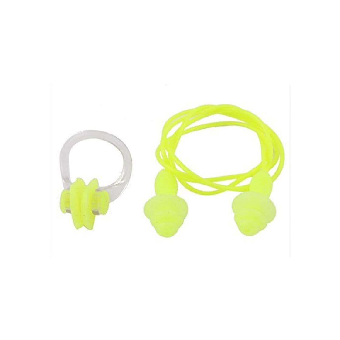 Product DealMux Desportos Aquáticos Natação Earplugs clipe Nasal amarelo Claro Set 2 em