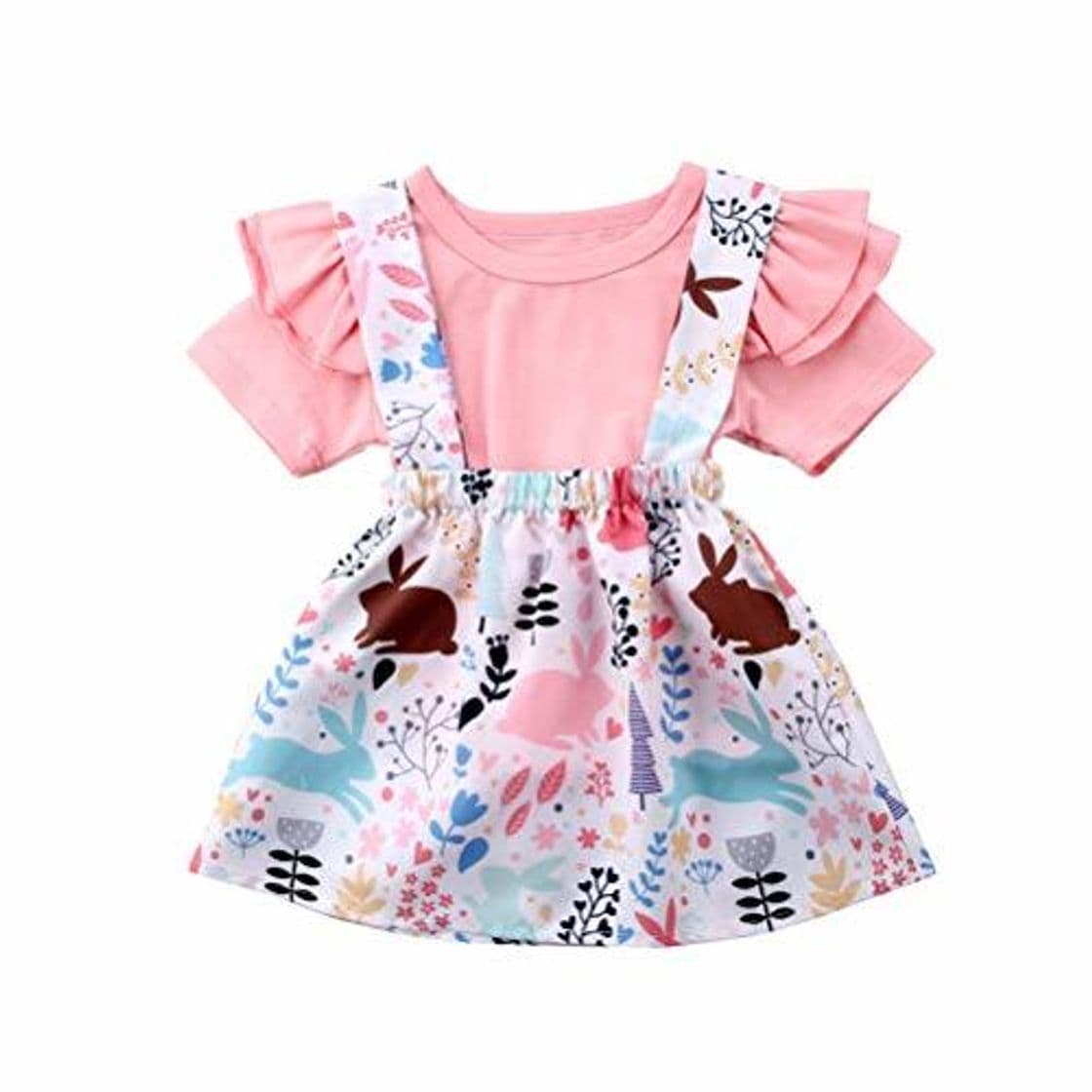 Producto Niñas T-Shirt Correa Vestido Trajes de Navidad 2 Unids/Set Manga Larga con