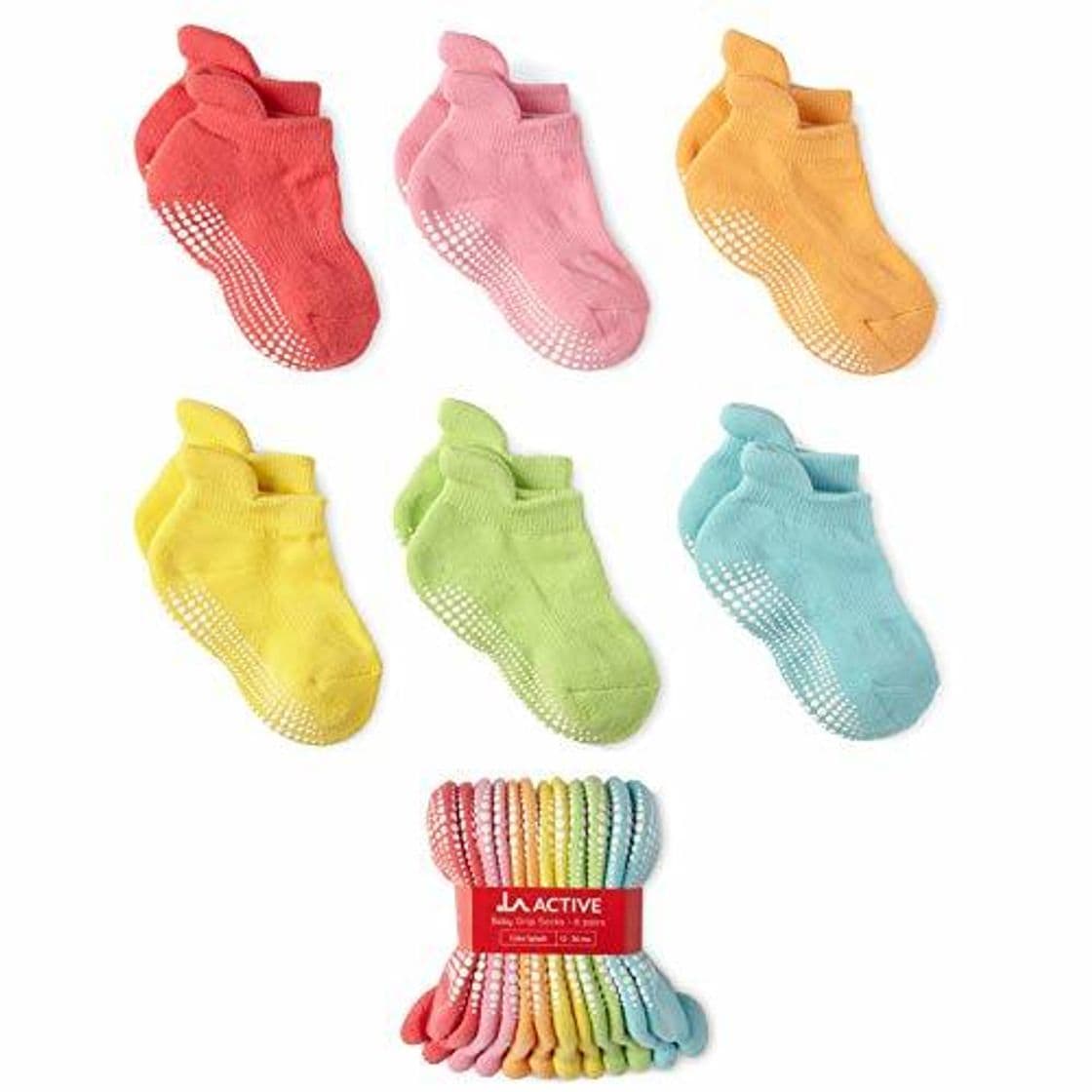 Product LA Active Tobillera Calcetines Antideslizantes - 6 Pares - para Bebé Niños