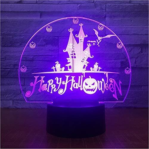 Home Jsnxzx Happy Halloween - Lámpara de escritorio con luces LED en 3D