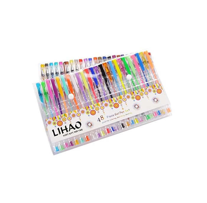 Elemento de la categoría hogar LIHAO 48 Plumas Gel Colores Bolígrafos de Tinta Gel Ink Pen Set