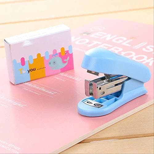 Product SQWK   Juego de grapas de mini grapadora de 12# colores Kawaii Papelería de