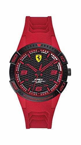 Moda Scuderia Ferrari Reloj Analógico para Hombre de Cuarzo con Correa en Silicona