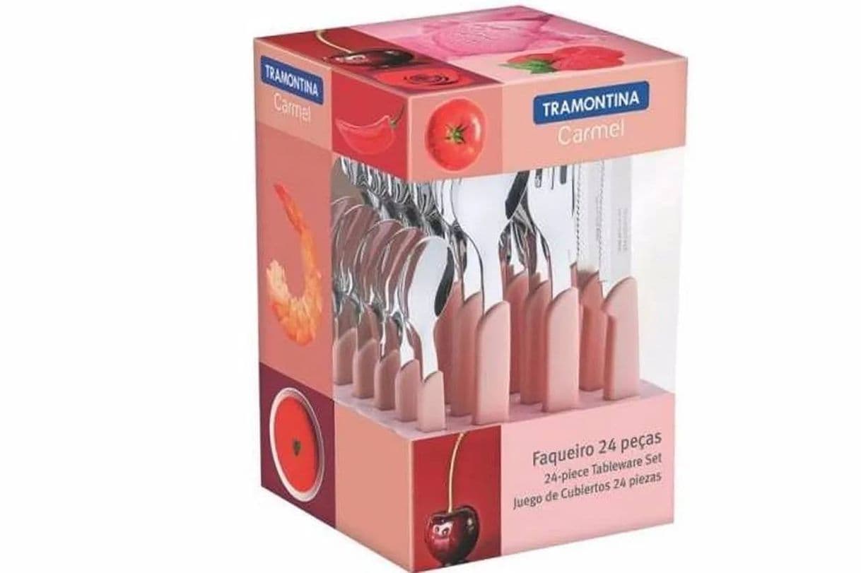 Producto Set de cubiertos rosa pastel Tramontina