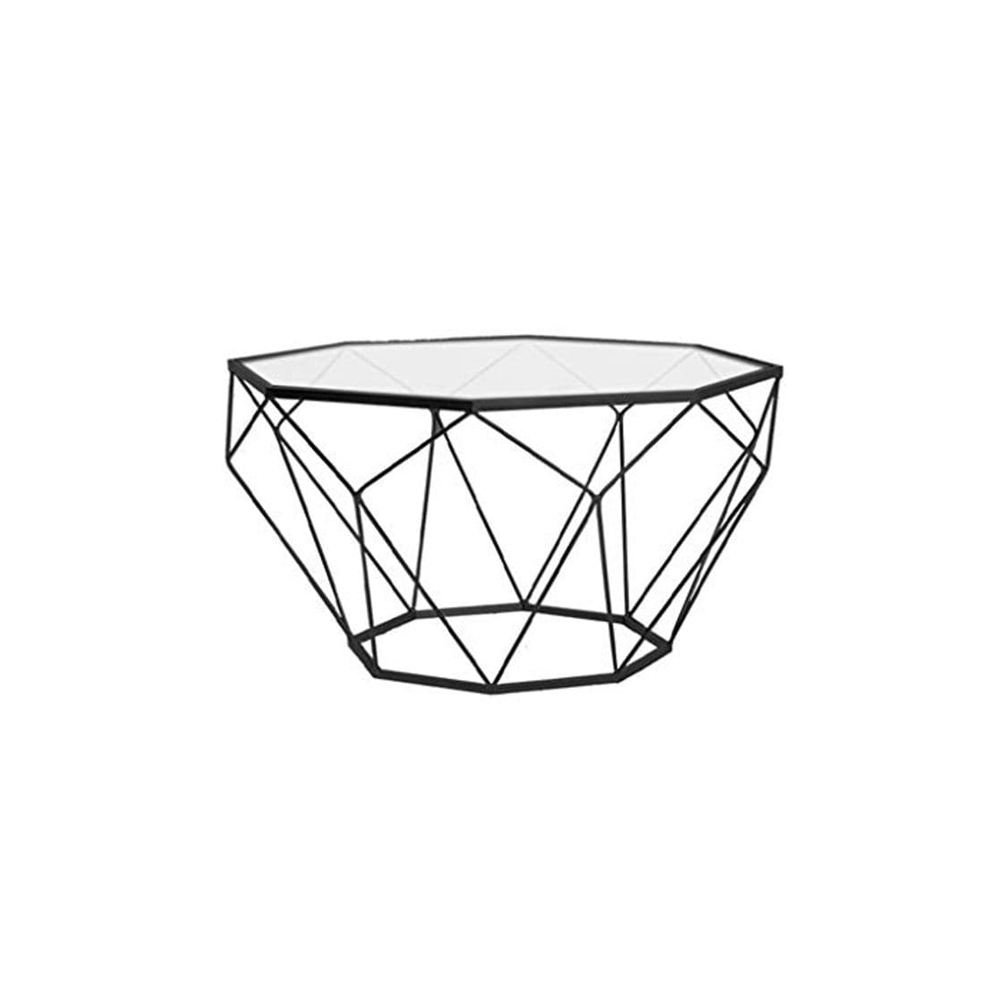 Product PHH Mesa De Hierro Forjado Tabla Sofá De La Sala De Cristal