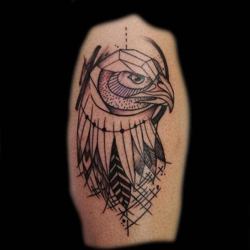 Moda Geometric eagle tattoo 