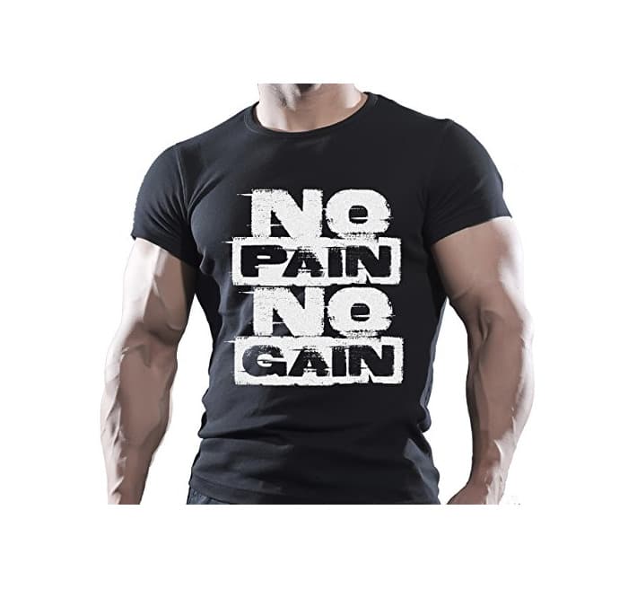 Product Sudadera con inscripción en inglés No pain No gain