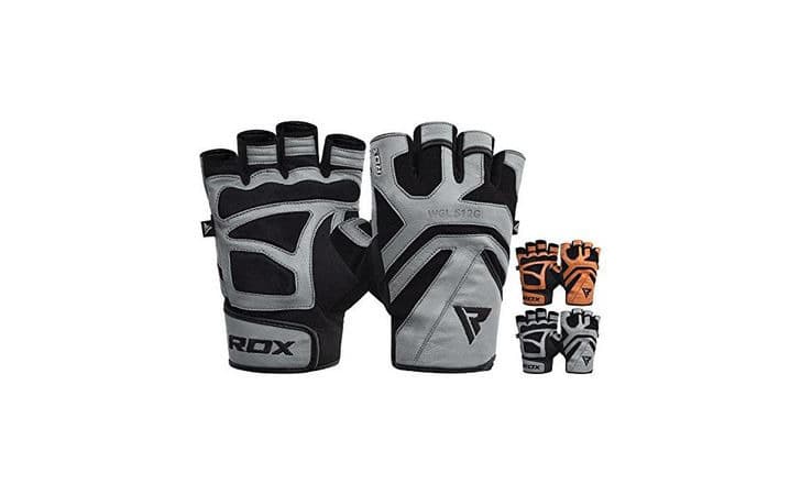 Product RDX Guantes Gimnasio Cuero Fitness Musculacion Culturismo Gym Levantamiento de Pesas Crossfit